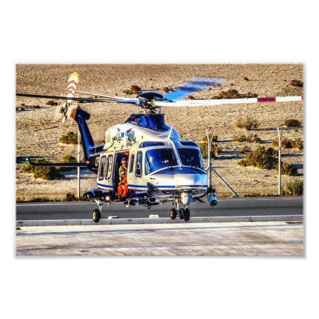 Police Helicopter Photo Print (Front)