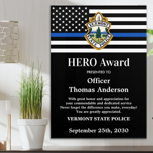 Police HERO Award Department Logo Recognition Acrylic Print