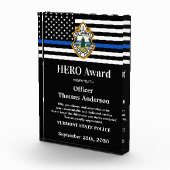 Police HERO Department Custom Logo Recognition Acrylic Award | Zazzle