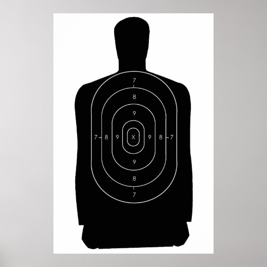 Police Human Target Poster  Zazzle.com