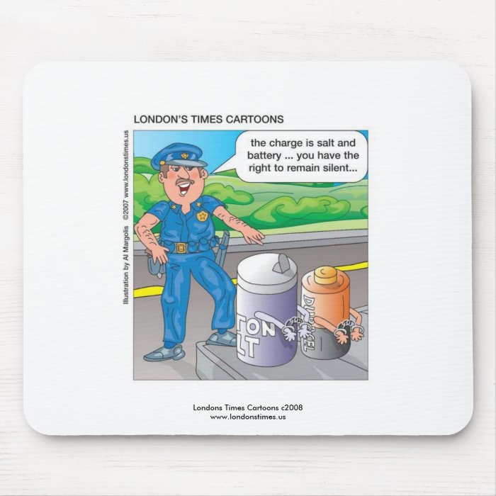 Police Humor Assault & Battery Funny Mouse Pad