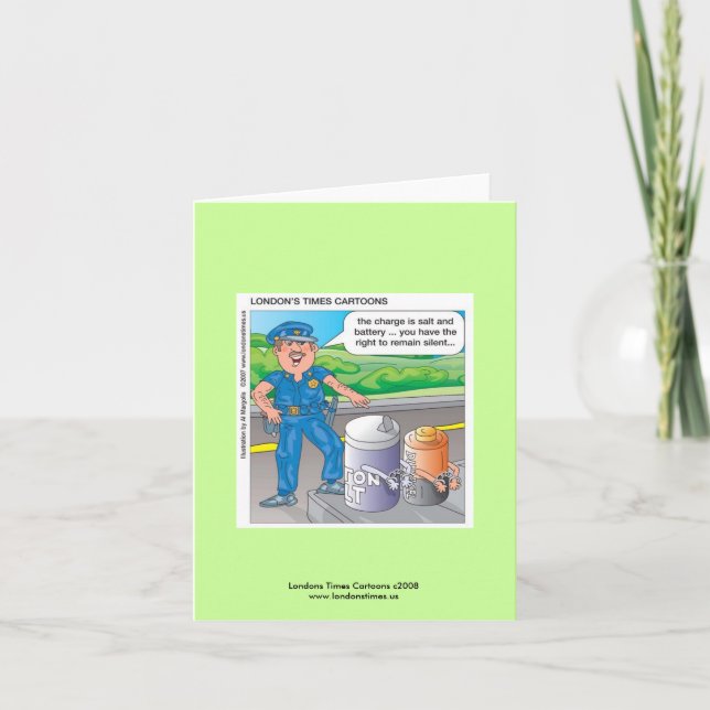 Police Humor Assault & Battery Notecards (Front)