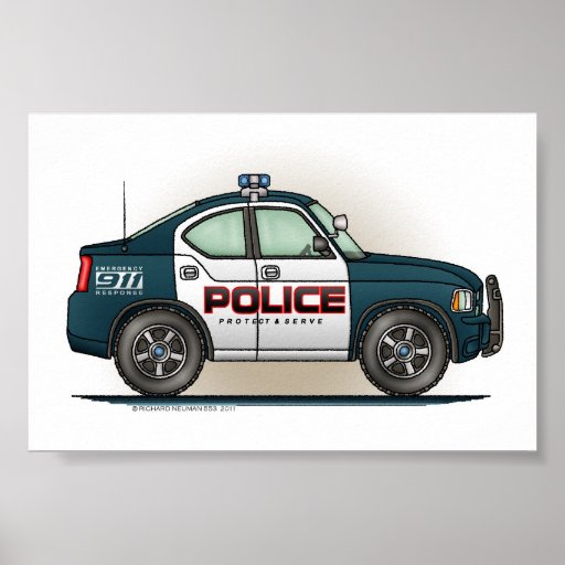 Police Interceptor Car Cop Car Poster | Zazzle