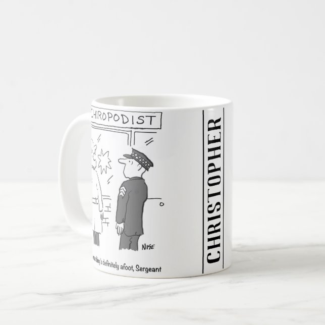 Police investigate a break-in at the Chiropodist Coffee Mug (Front Left)