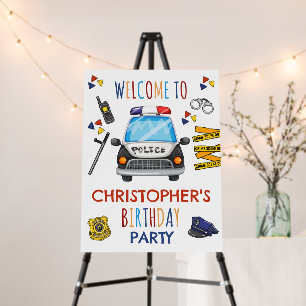 Police Invitation Birthday Party Foam Board