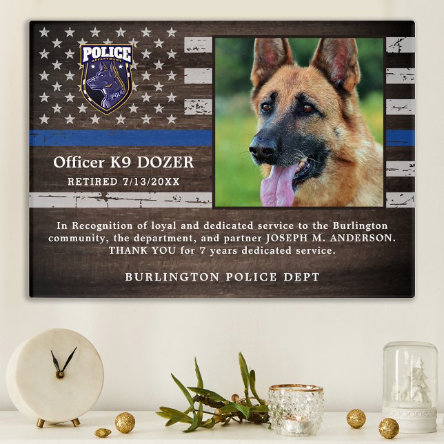 Police K9 Dog Law Enforcement Officer Retirement Acrylic Print (Creator Uploaded)