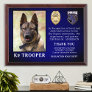 Police K9 Retirement Officer Dog Law Enforcement  Award Plaque