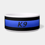 Police K9 - Thin Blue Line Bowl<br><div class="desc">This design is intended to honor the courageous men and women who protect our communities. This police,  sheriff and law enforcement symbol is beautiful graphic tribute to those who serve and those who have made the ultimate sacrifice.</div>