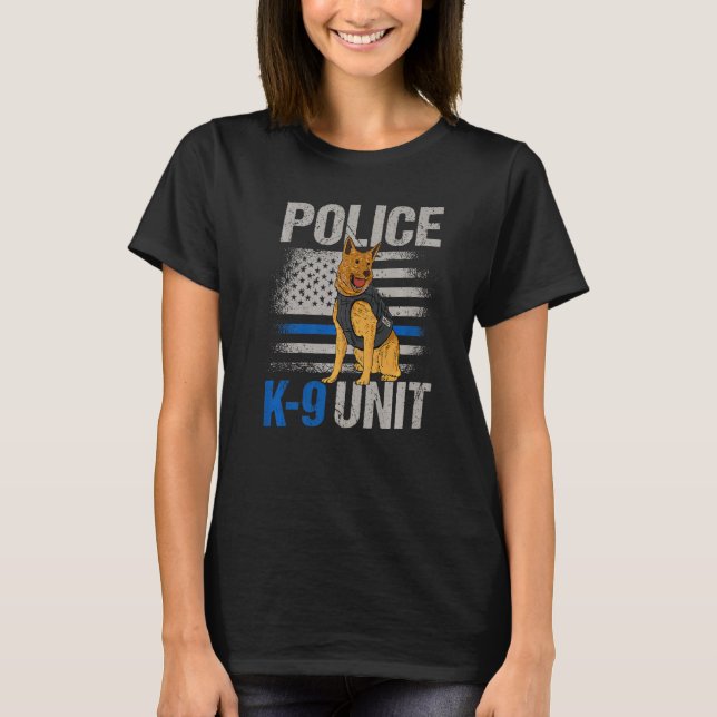 Police K9 Unit for a K9 Handler T-Shirt (Front)