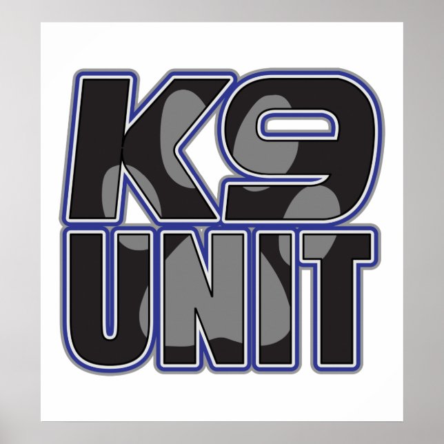 Police K9 Unit Paw Print (Front)