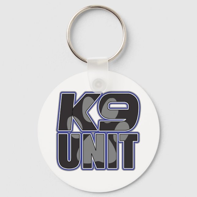 Police K9 Unit Paw Print Keychain (Front)