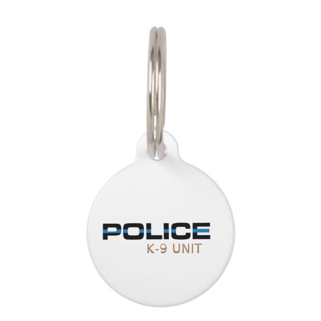 Police K9 Unit Pet ID Tag (Front)