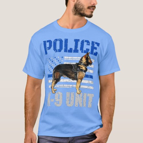 Police K9 Unit  Thin Blue Line Officer Dog Costume T_Shirt