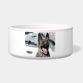 police k-9 pet bowl