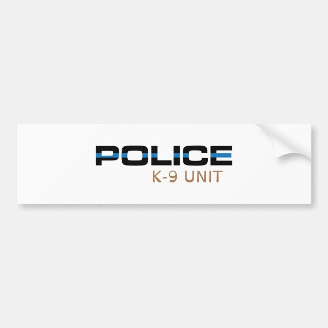 Police K-9 Unit Bumper Sticker (Front)