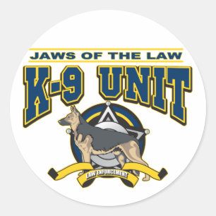 Police K-9 Unit Classic Round Sticker