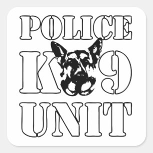 Police K-9 Unit Square Sticker