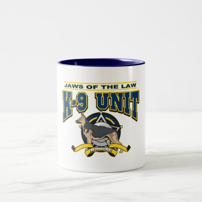 Police K-9 Unit Two-Tone Coffee Mug (Center)