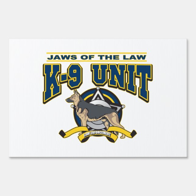 Police K-9 Unit Yard Sign (Front)