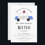 Police Kids Birthday Party Minimalist  Invitation<br><div class="desc">Gear up for a Police-Themed Birthday Party with this minimalist invitation! 🚓👮‍♂️ Featuring a clean,  modern design,  this invite is perfect for little officers in training.</div>