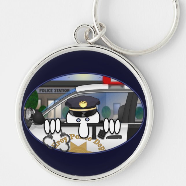 Police Kilroy Keychain (Front)