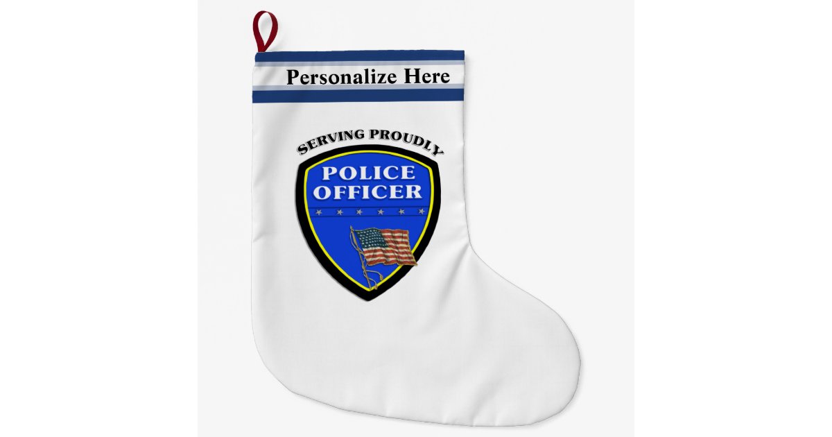 Police Large Christmas Stocking