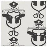 Police Law Enforcement Black Outline Icon Fabric