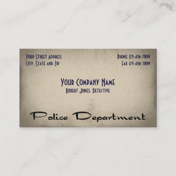 Police Law Enforcement Business Card by Business_Creations at Zazzle