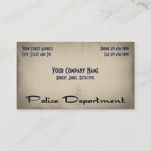 Police Law Enforcement Business Card