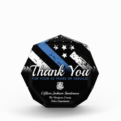 Police Law Enforcement Employee Recognition Acrylic Award