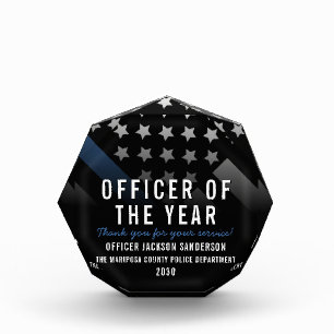 Police Law Enforcement Officer of the Year Acrylic Award