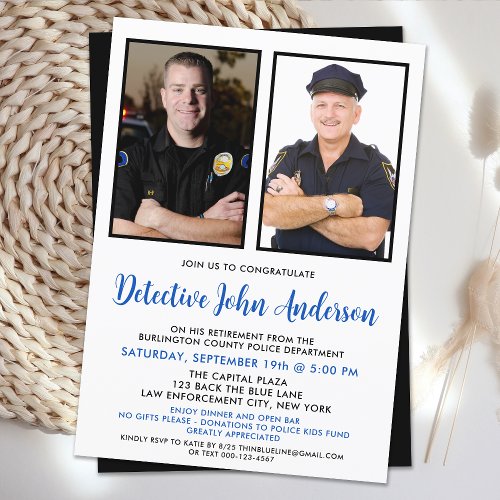 Police Law Enforcement Retirement 2 Photo Party