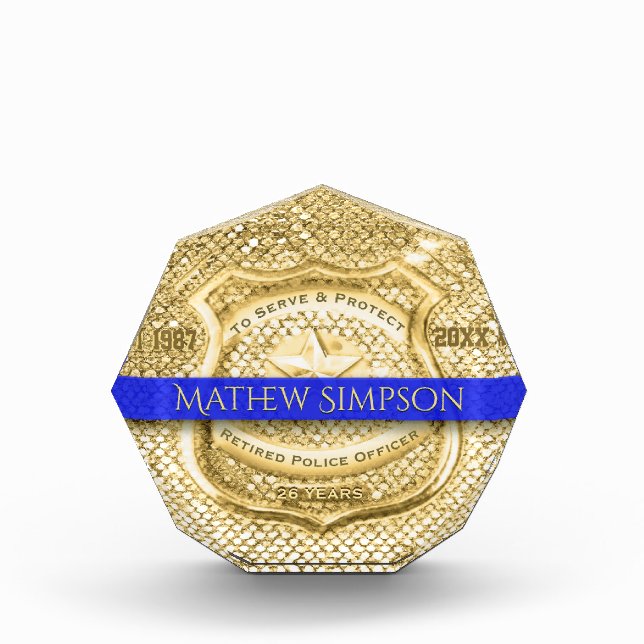 Police / Law Enforcement Retirement Award (Front)