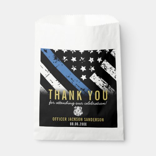 Police Law Enforcement Retirement Thank You Favor Bag