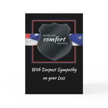 Police Law Enforcement Sympathy Black Badge Card Police Law Enforcement Sympathy Black Badge Card