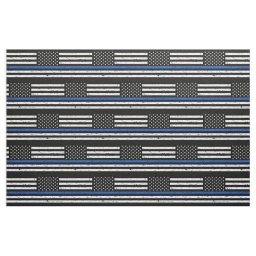 Police Law Enforcement Thin Blue Line Fabric