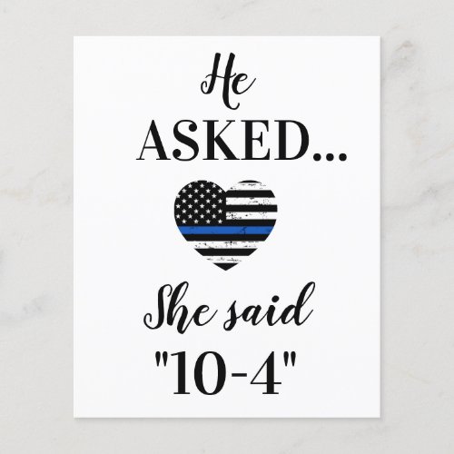 Police Law Enforcement Wedding Save The Date