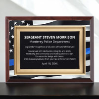 Police Law Enforcement Years.Served Thin Blue Line
