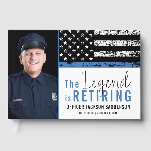Police Law Officer Retirement Thin Blue Line Photo