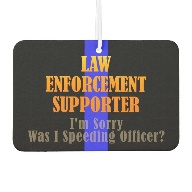 Police LEO Supporter Thin Blue Line Air Freshener (Front)