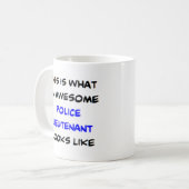 police lieutenant, awesome coffee mug (Front Left)
