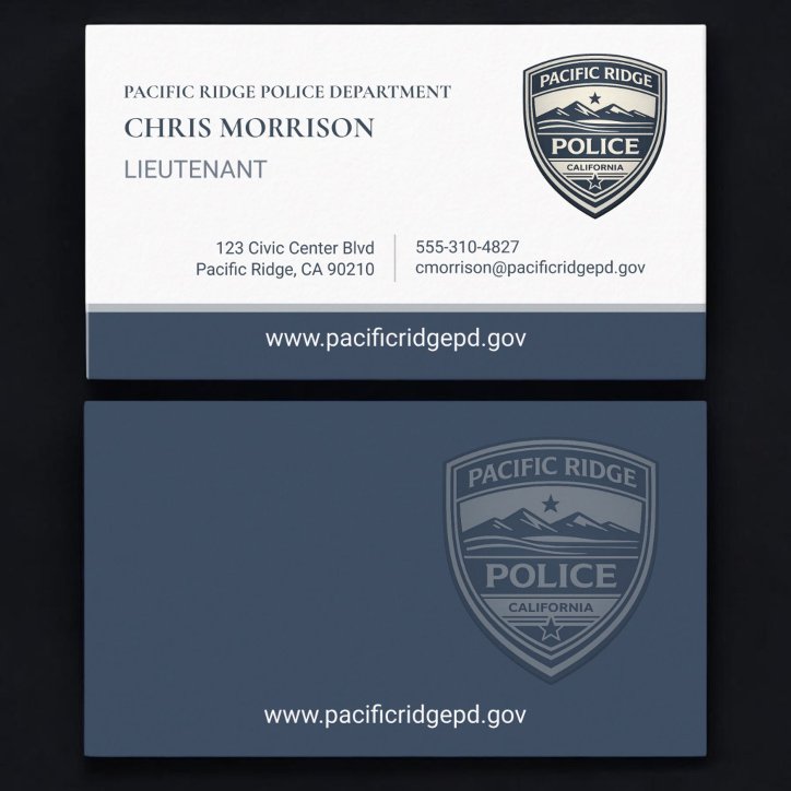 Police Lieutenant Business Card