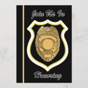 Police Lieutenant Retirement Invitation