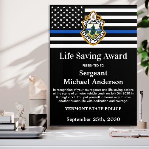 Police Life Saving Award Department Logo Acrylic Print