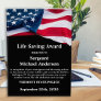 Police Life Saving Department Custom American Flag Acrylic Award