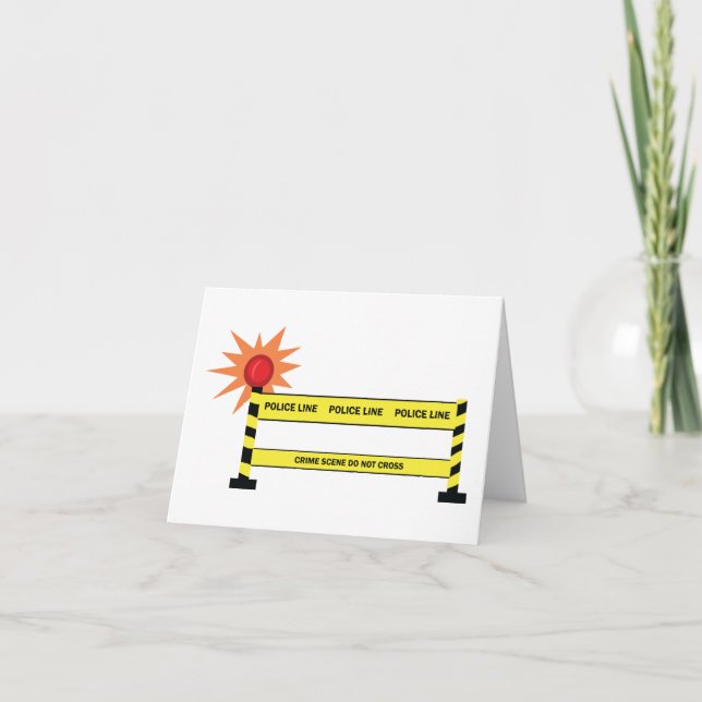 Police Line Crime Scene Do Not Cross Thank You Card (Front)