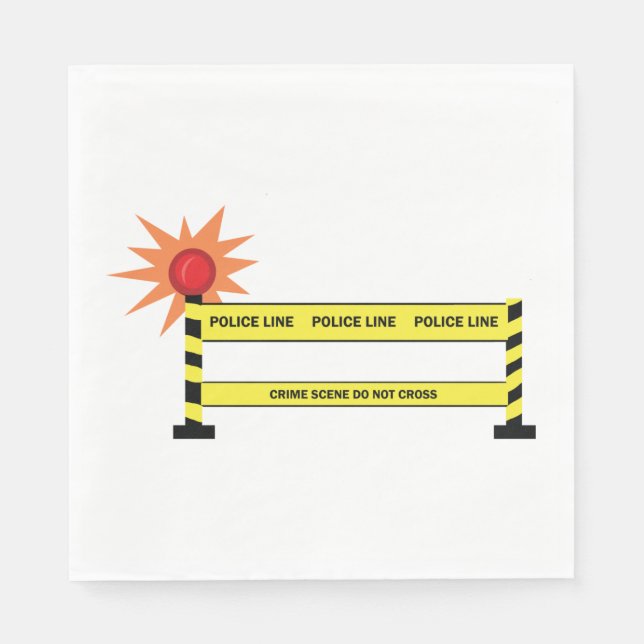 Police Line Crime Scene Napkins (Front)
