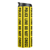 Custom 24 oz Insulated Tumbler Cup With Lid - Crime Scene Do Not Cross -  New