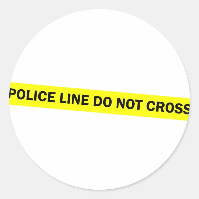 police line do not cross classic round sticker (Front)