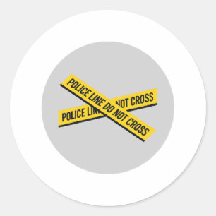 Police Line Do Not Cross Classic Round Sticker